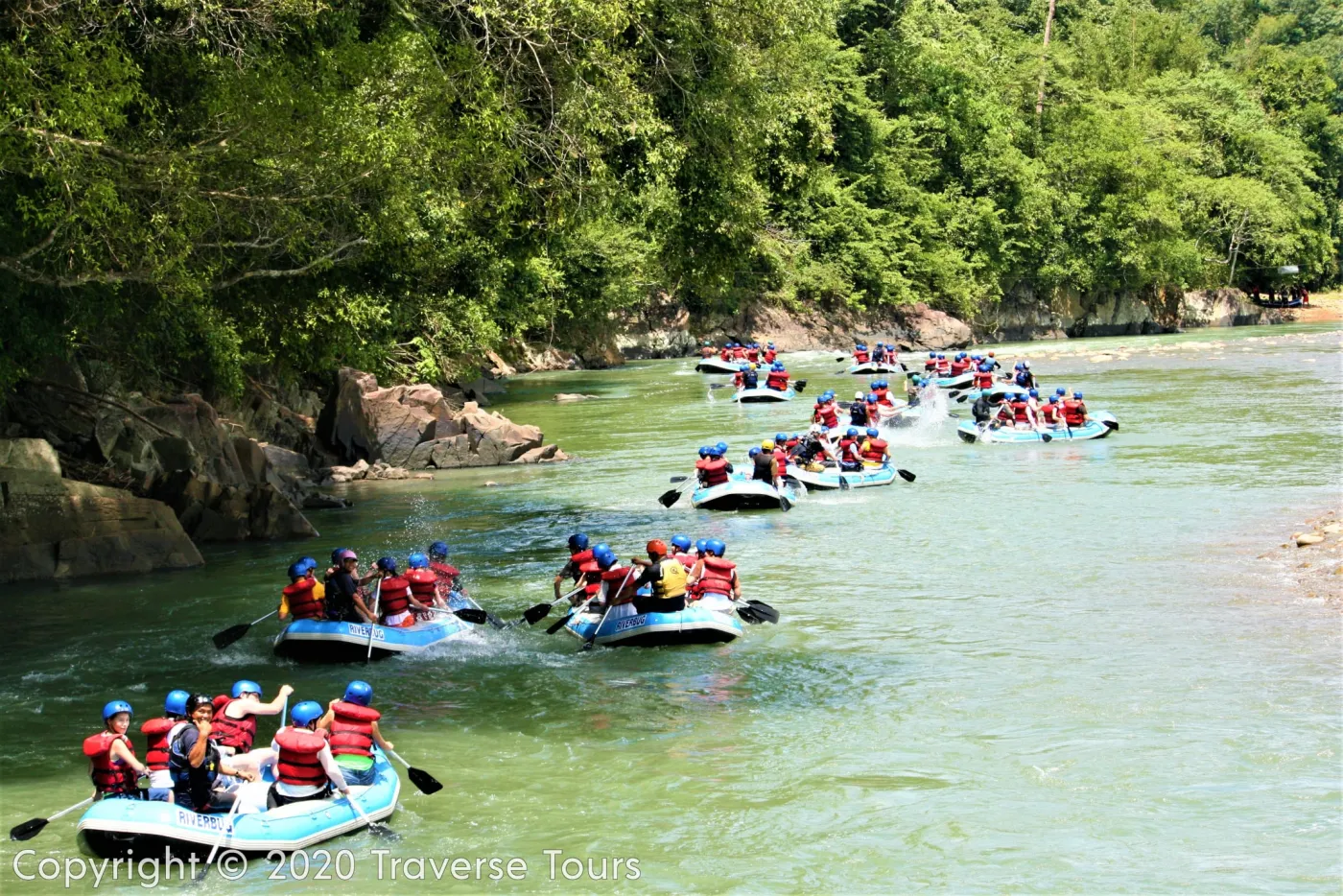 The Kiulu River surrounded by countryside